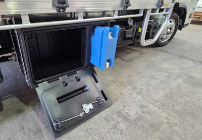 AquaBox80 installed under cab-chassis in workshop